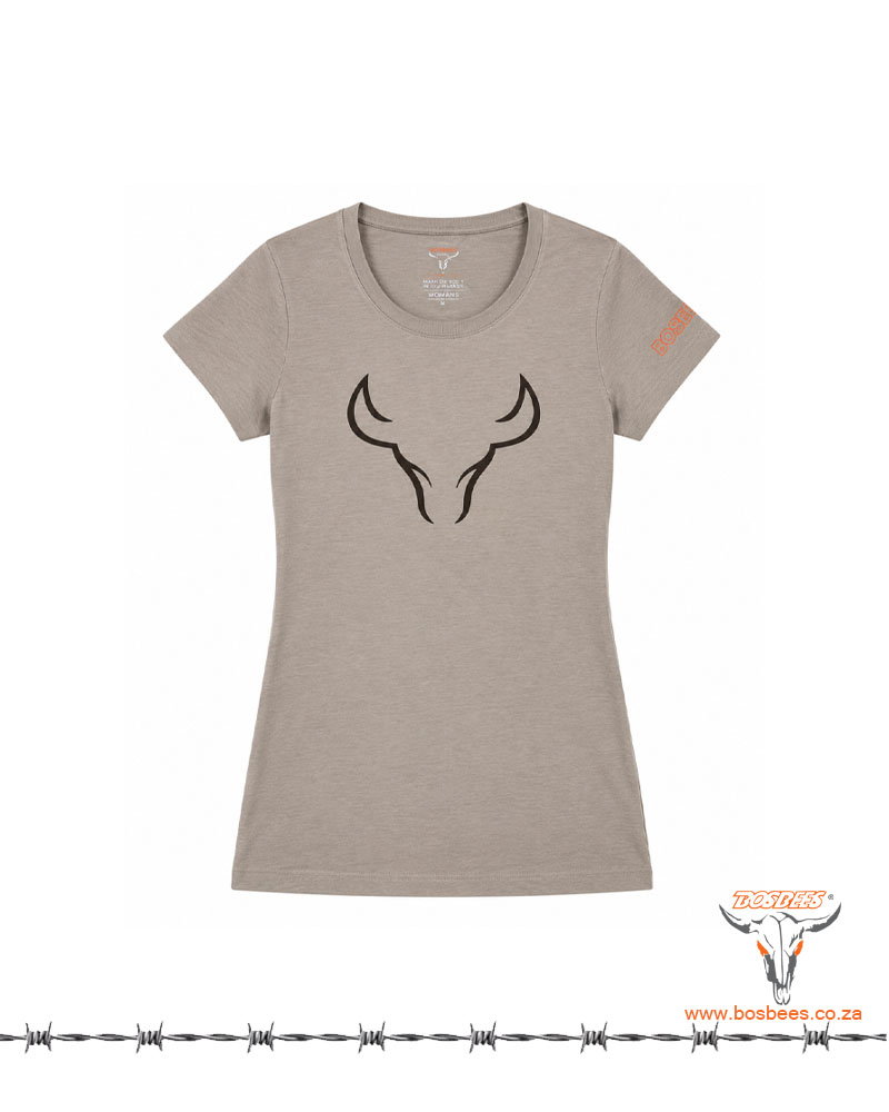Bosbees Dames Stone Outline T-Hemp