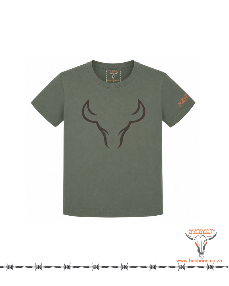 Bosbees Kinder Olive Outline T-Hemp